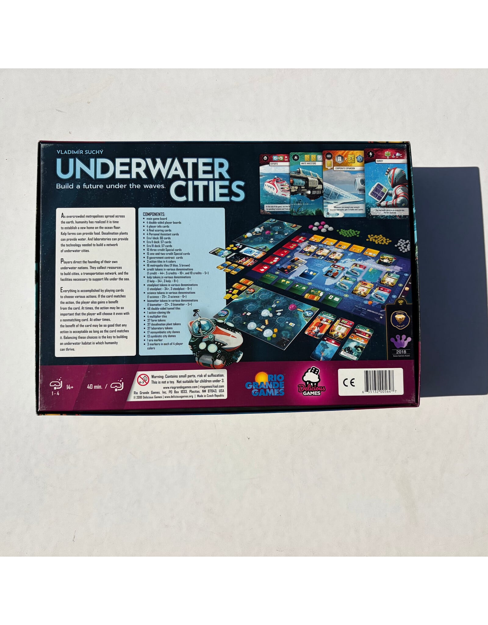 Rio Grande Games Underwater Cities (USED) Promo Included (Unpunched)