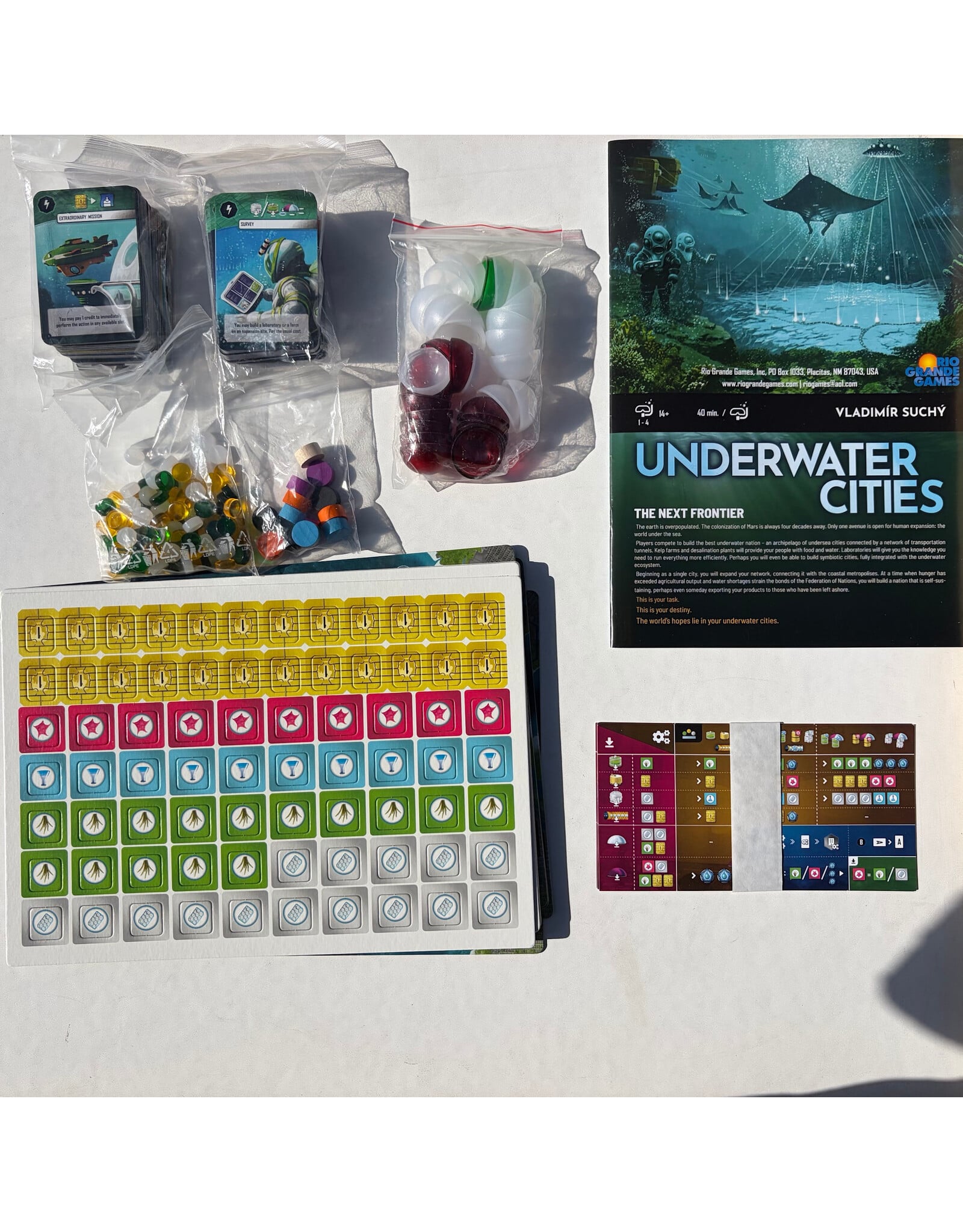 Rio Grande Games Underwater Cities (USED) Promo Included (Unpunched)