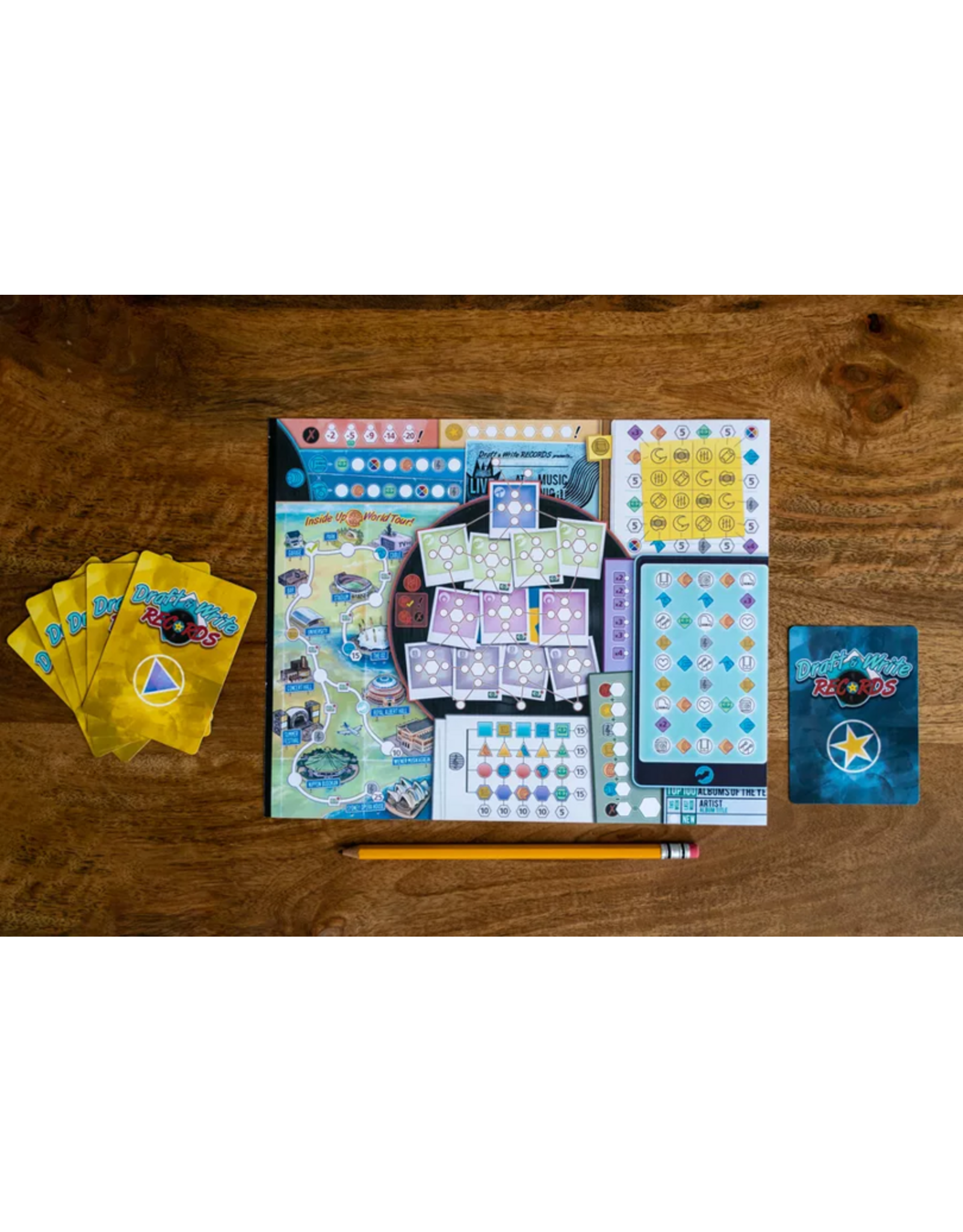 InsideUP Games Draft and Write Records (NIS) Fully Sleeved with Errata Pack