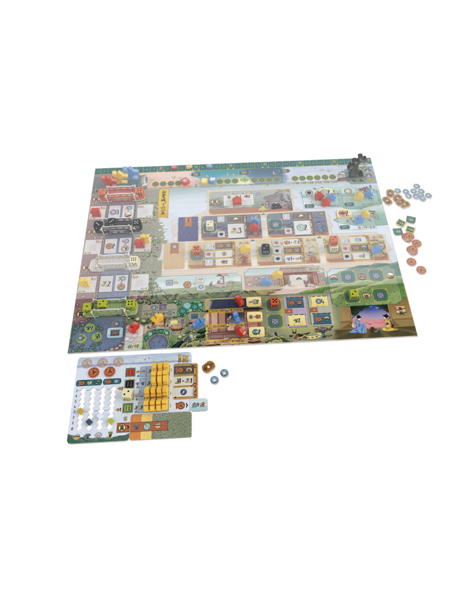 Devir The White Castle Bundle (2023) NIS Board Game with Sleeves, and Matcha expansion