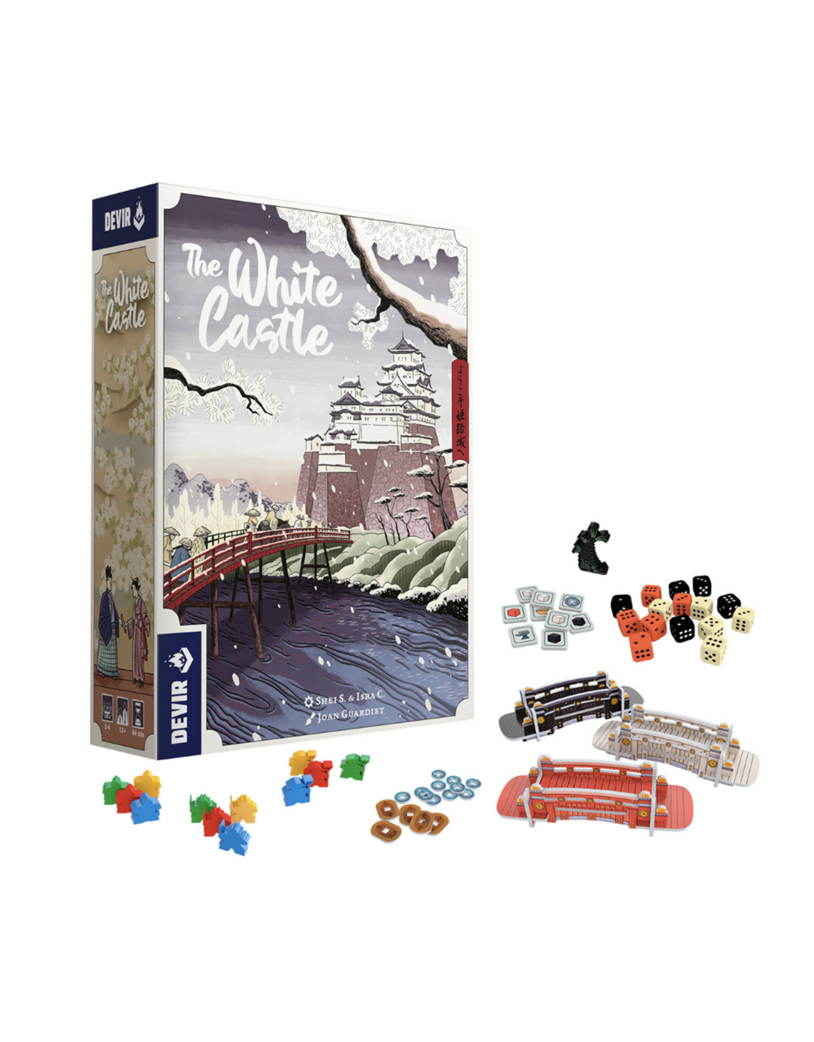 Devir The White Castle Bundle (2023) NIS Board Game with Sleeves, and Matcha expansion
