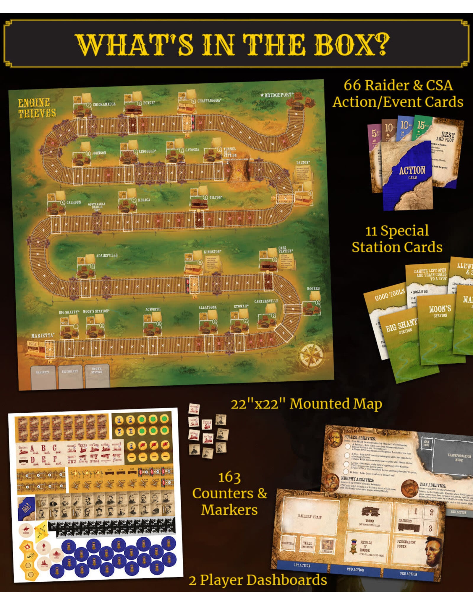 Compass Games Engine Thieves: The Andrews Railroad Raid of 1862 (NIS) Fully Sleeved
