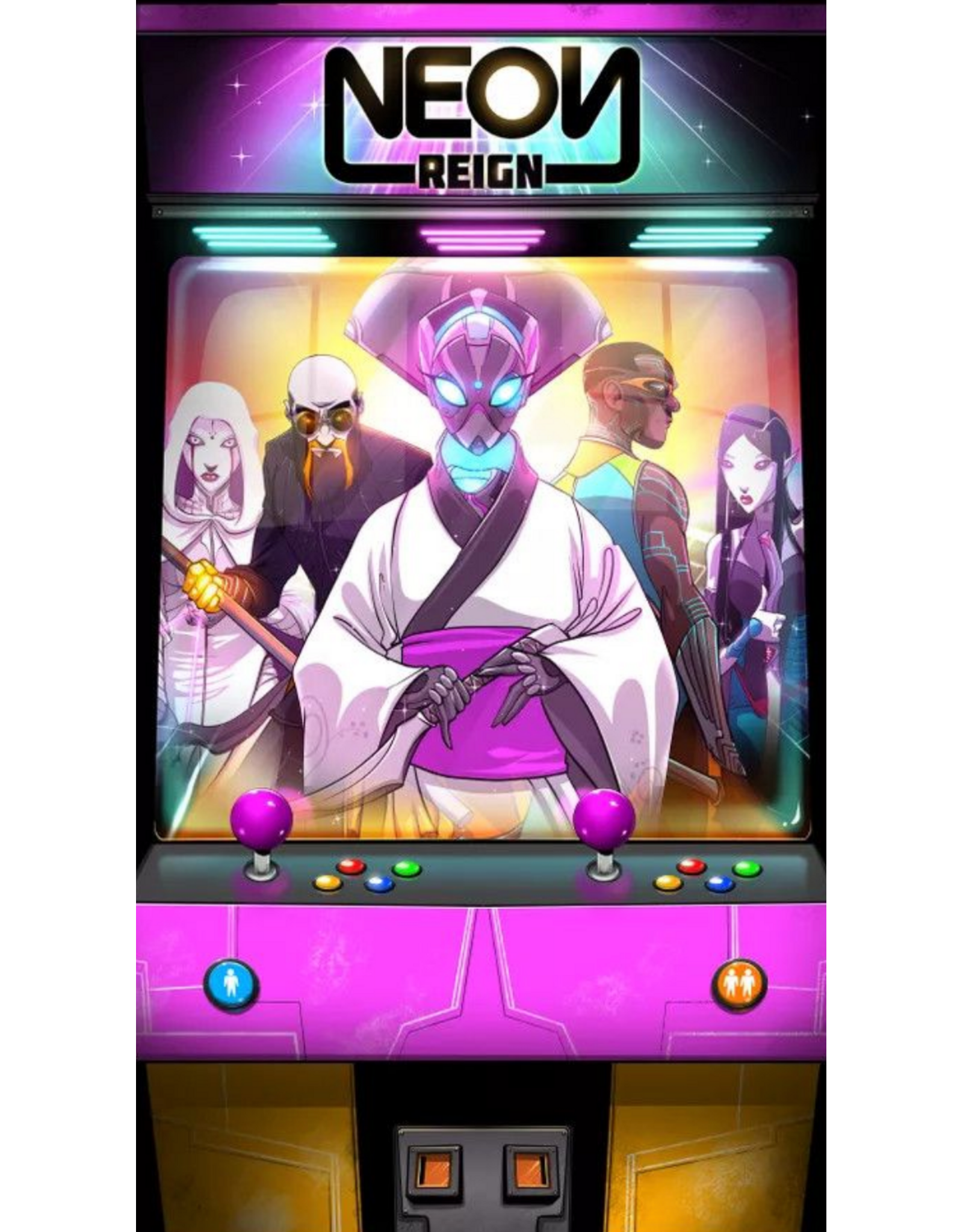 Neon Knights Neon Reign (2024) New Sleeved Board Game