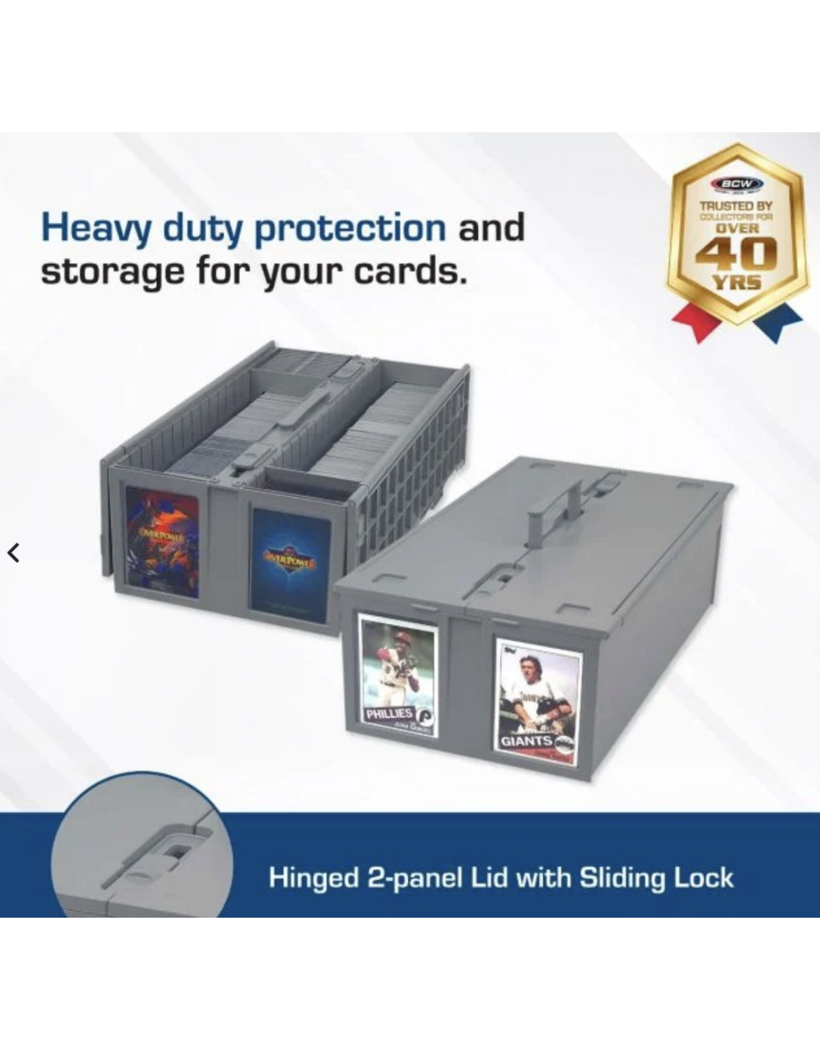 BCW Collectible Card Bin - 1600 - Gray