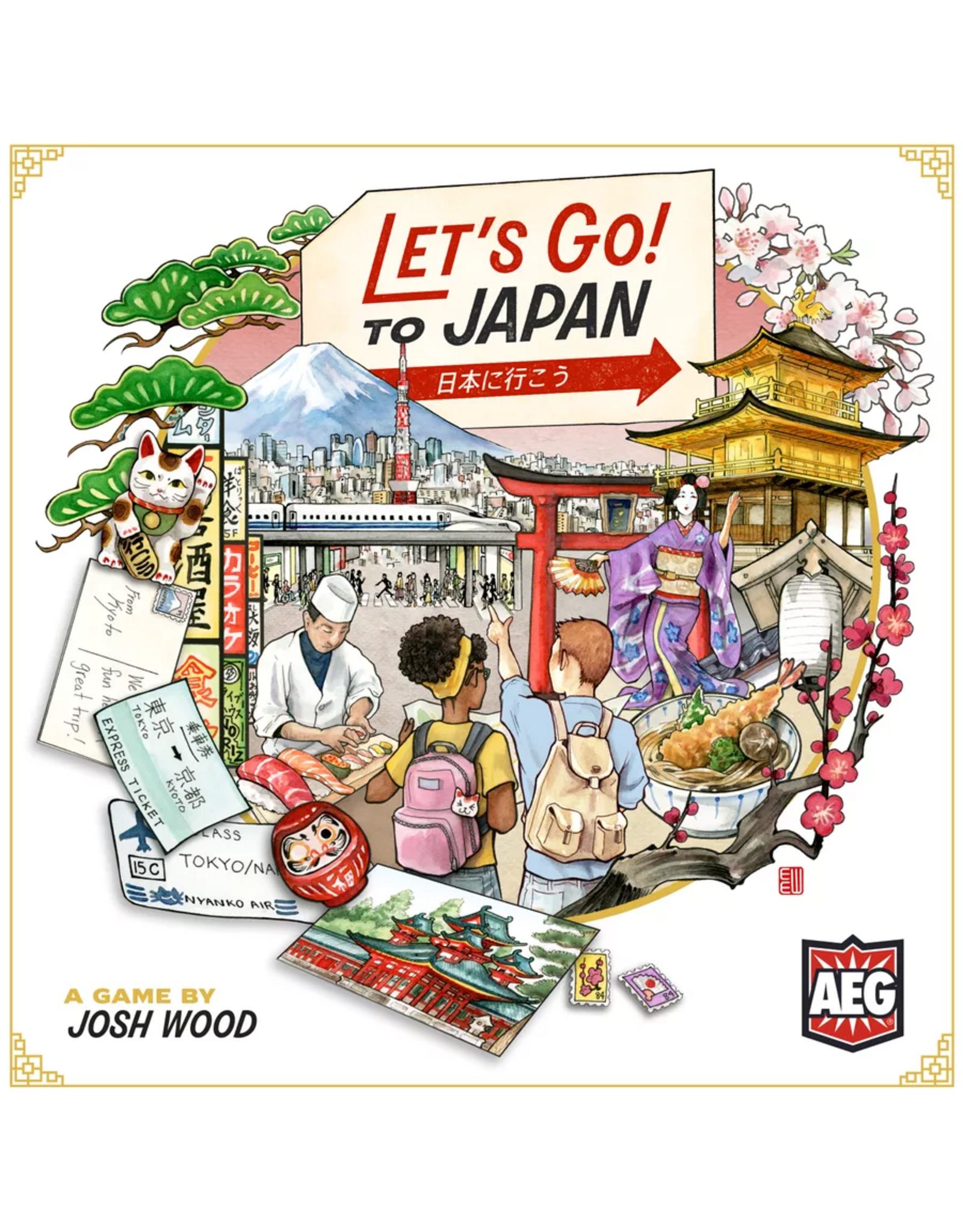 AEG Let's Go! To Japan (2024) Bundle Includes Base Game + Bast Day Trips In Japan Expansion (NIS) Fully Sleeved