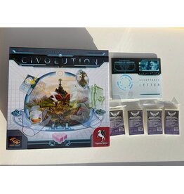 Pegasus Spiele Civolution (2024) Bundle Base Game + Acceptance Letter New Fully Sleeved