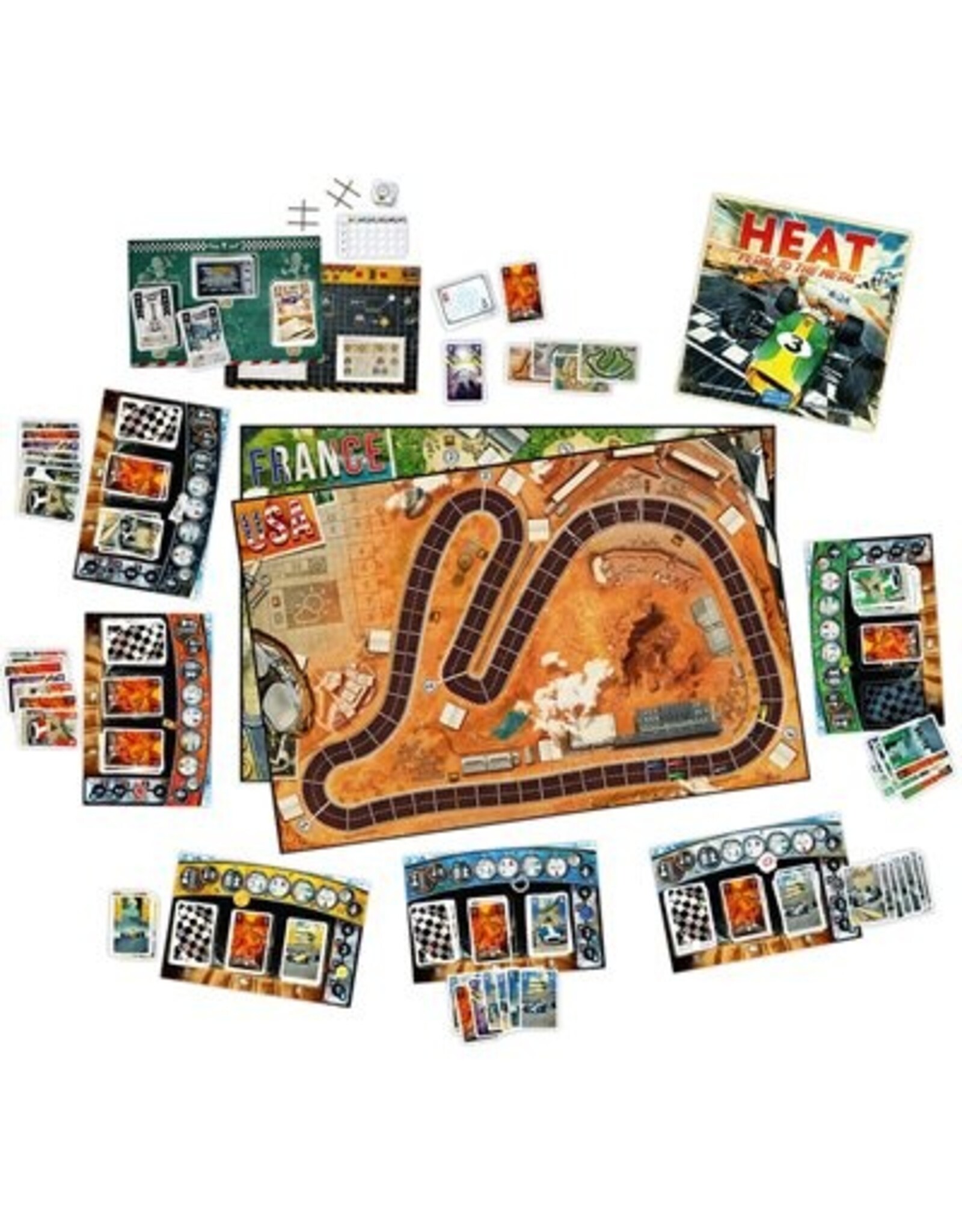 Days of Wonder Heat: Pedal to the Metal (2022) Base Game + Heavy Rain + Rocky Roads + Tunnel Vision