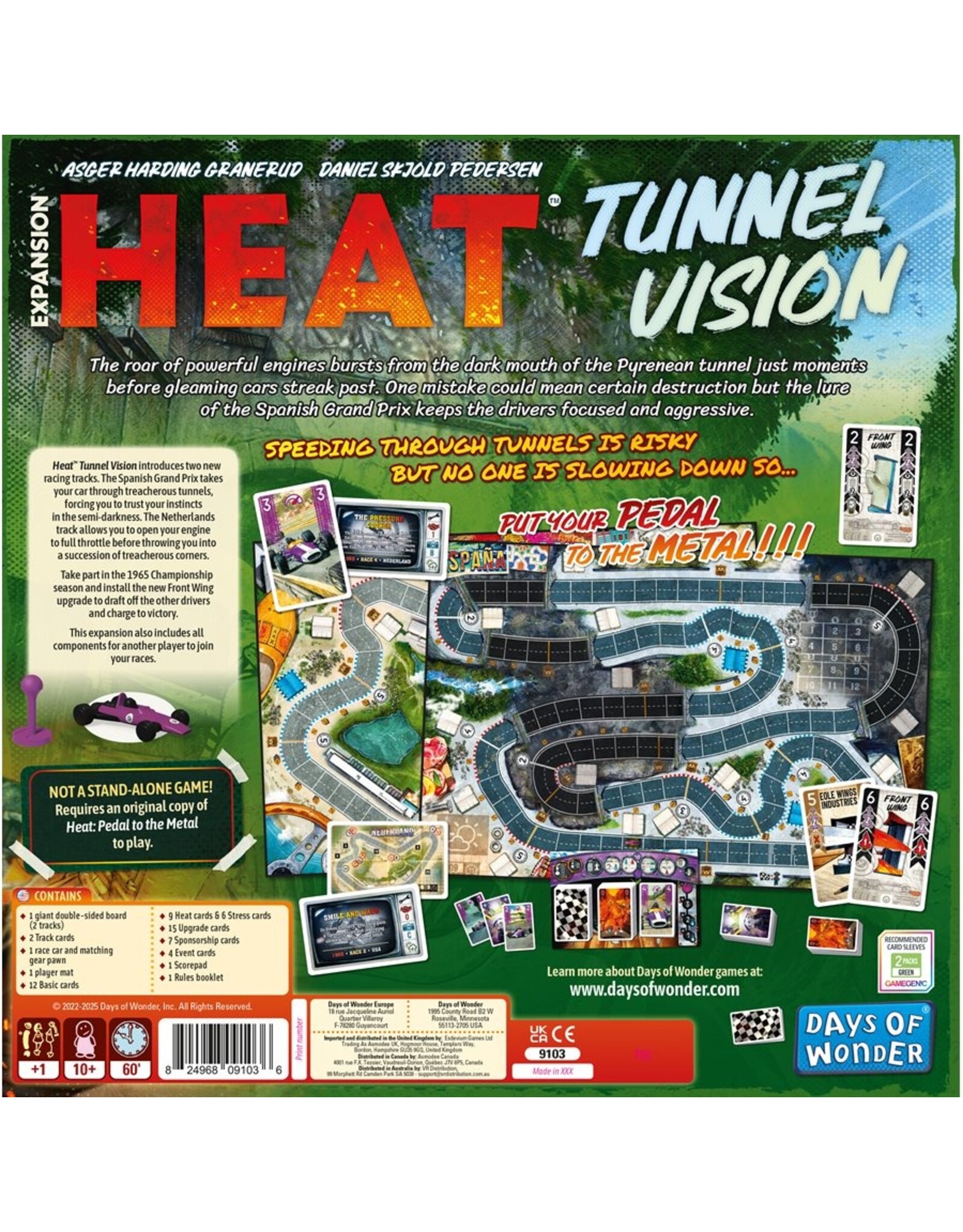 Days of Wonder Heat: Pedal to the Metal (2022) Base Game + Heavy Rain + Rocky Roads + Tunnel Vision