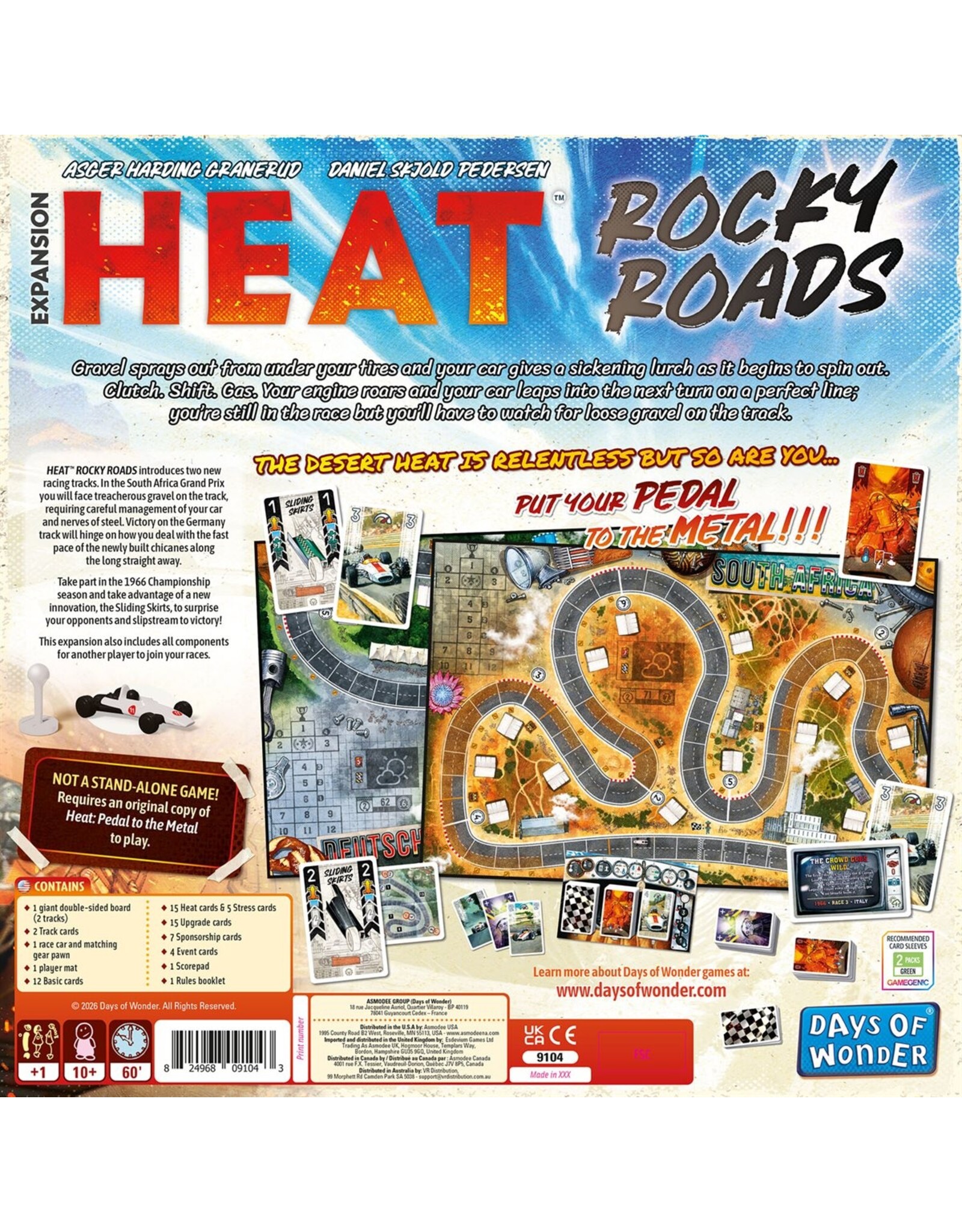 Days of Wonder Heat: Pedal to the Metal (2022) Base Game + Heavy Rain + Rocky Roads + Tunnel Vision