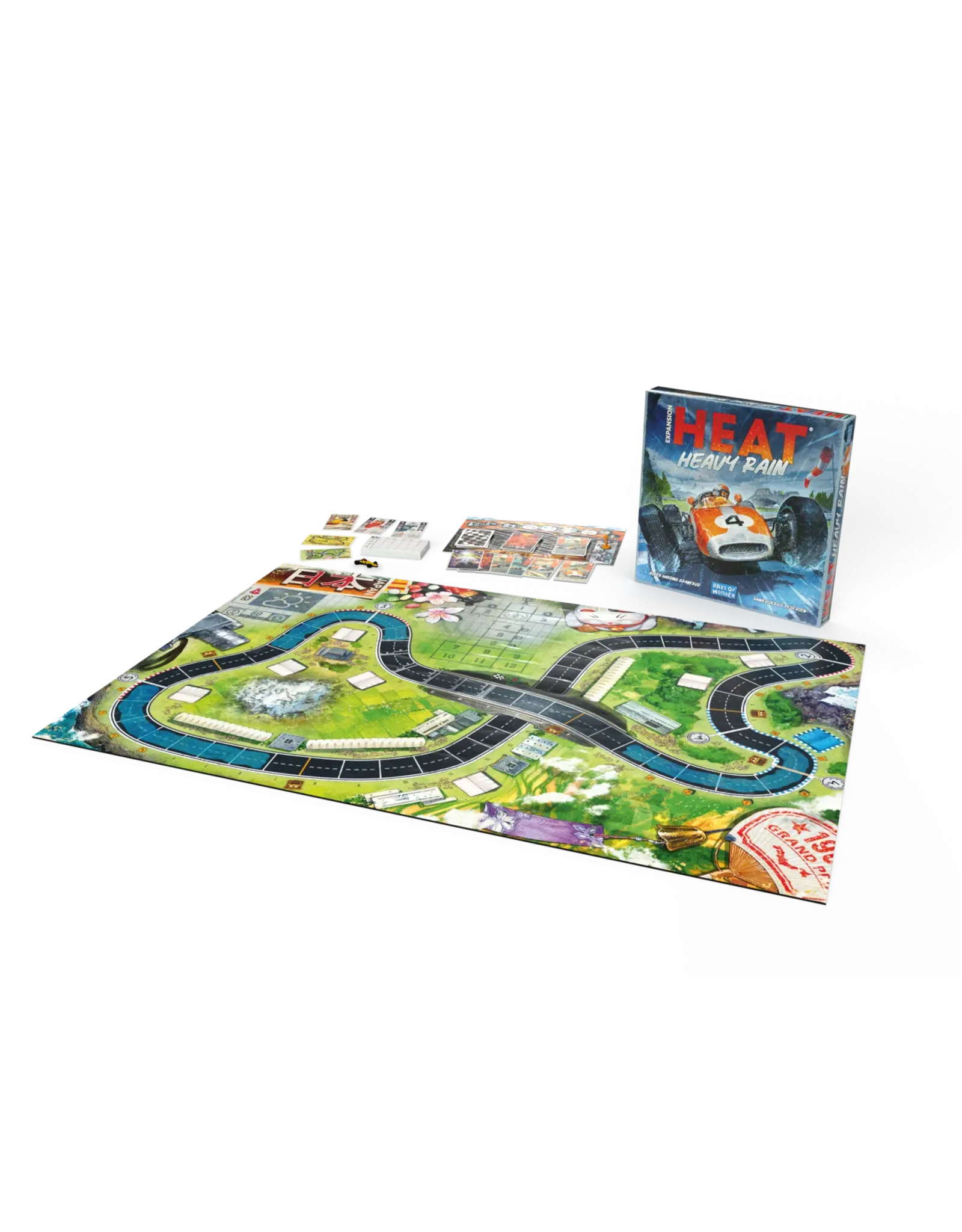 Days of Wonder Heat: Pedal to the Metal (2022) Base Game + Heavy Rain + Rocky Roads + Tunnel Vision NIS Sleeves Included