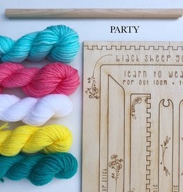 Black Sheep Goods Learn to Weave Kit: Pop Out Loom and Tools with Yarn