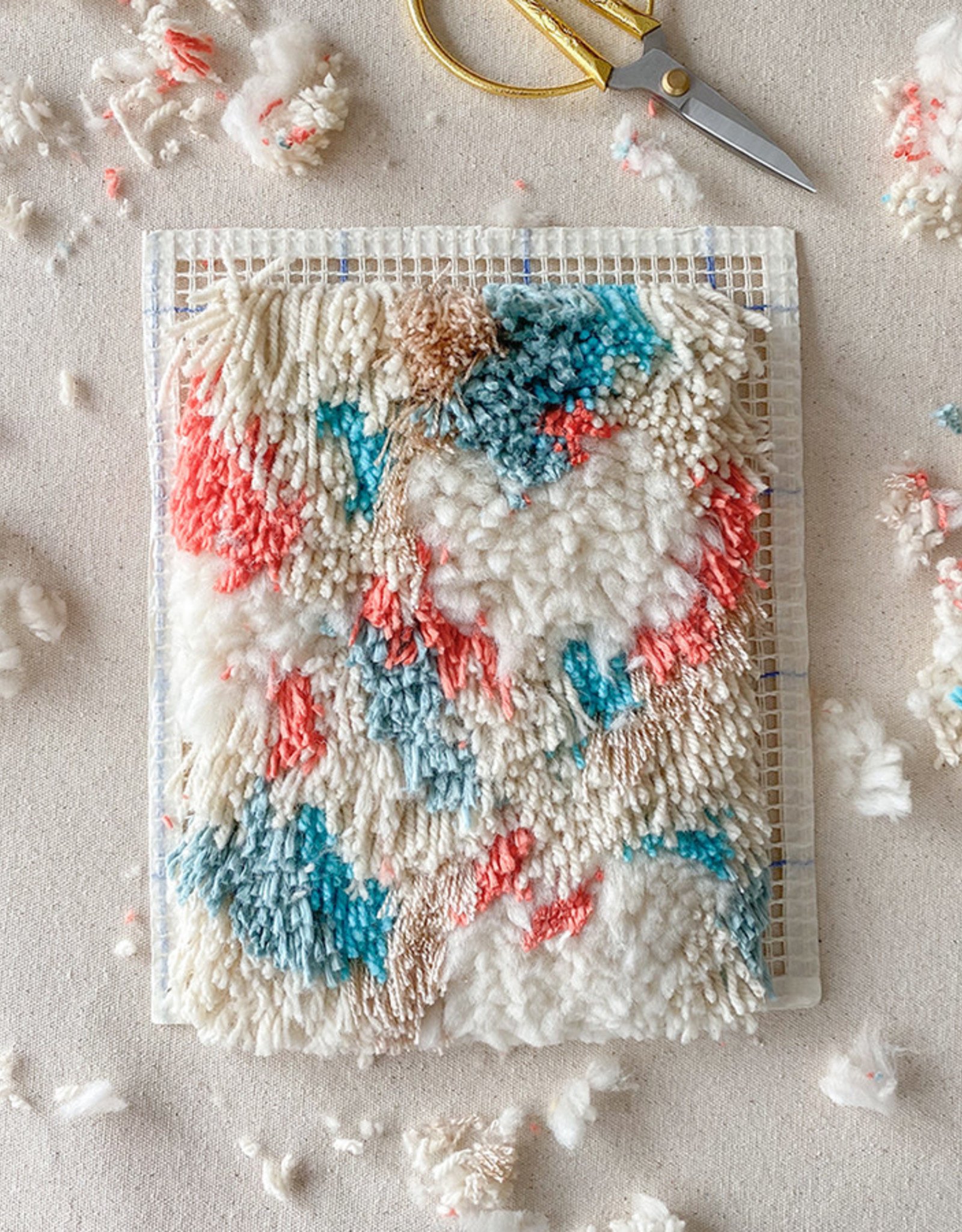 Living Fibers Living Fibers Teal & Coral Latch Hook Kit