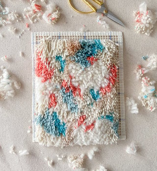 Living Fibers Living Fibers Teal & Coral Latch Hook Kit