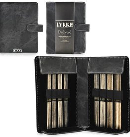 Lykke Driftwood 6" Double Pointed Small Set - Black Faux LeatherPouch