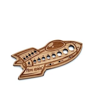 Katrinkles fibre space Rocket Ship Wooden Needle Gauge