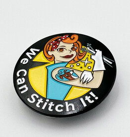 fibre space fibre girl Rosie - We Can Stitch It! enamel pin