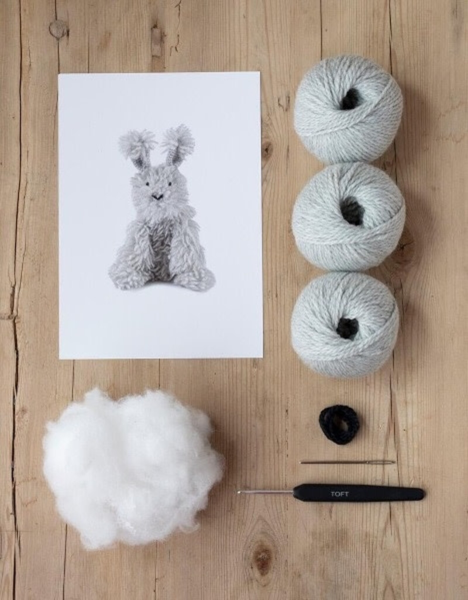 TOFT Toft Animal Crochet Kit-Lauren the Angora Bunny
