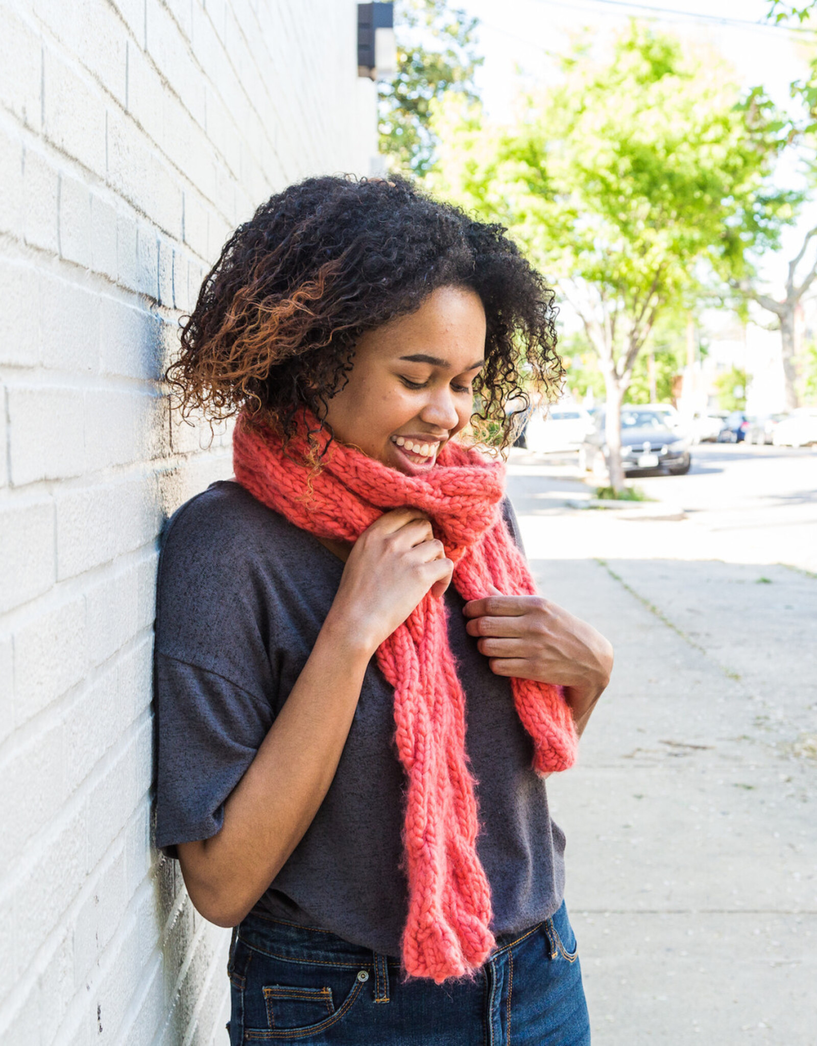 fibre space Beyond Basics: Cabled Scarf