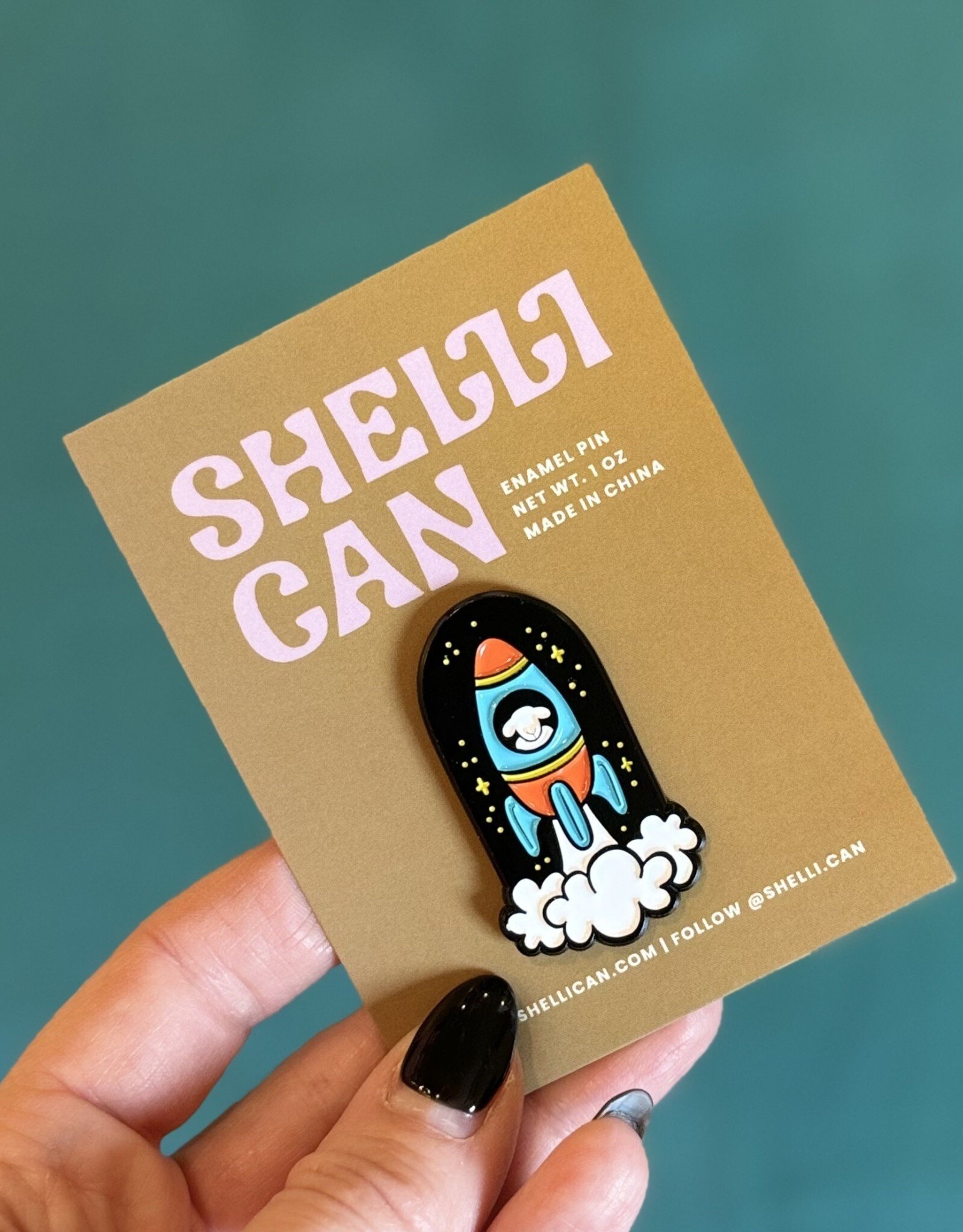 Shelli.can fibre space x Shelli Can Astronaut Enamel Pin