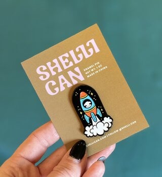 Shelli.can fibre space x Shelli Can Astronaut Enamel Pin