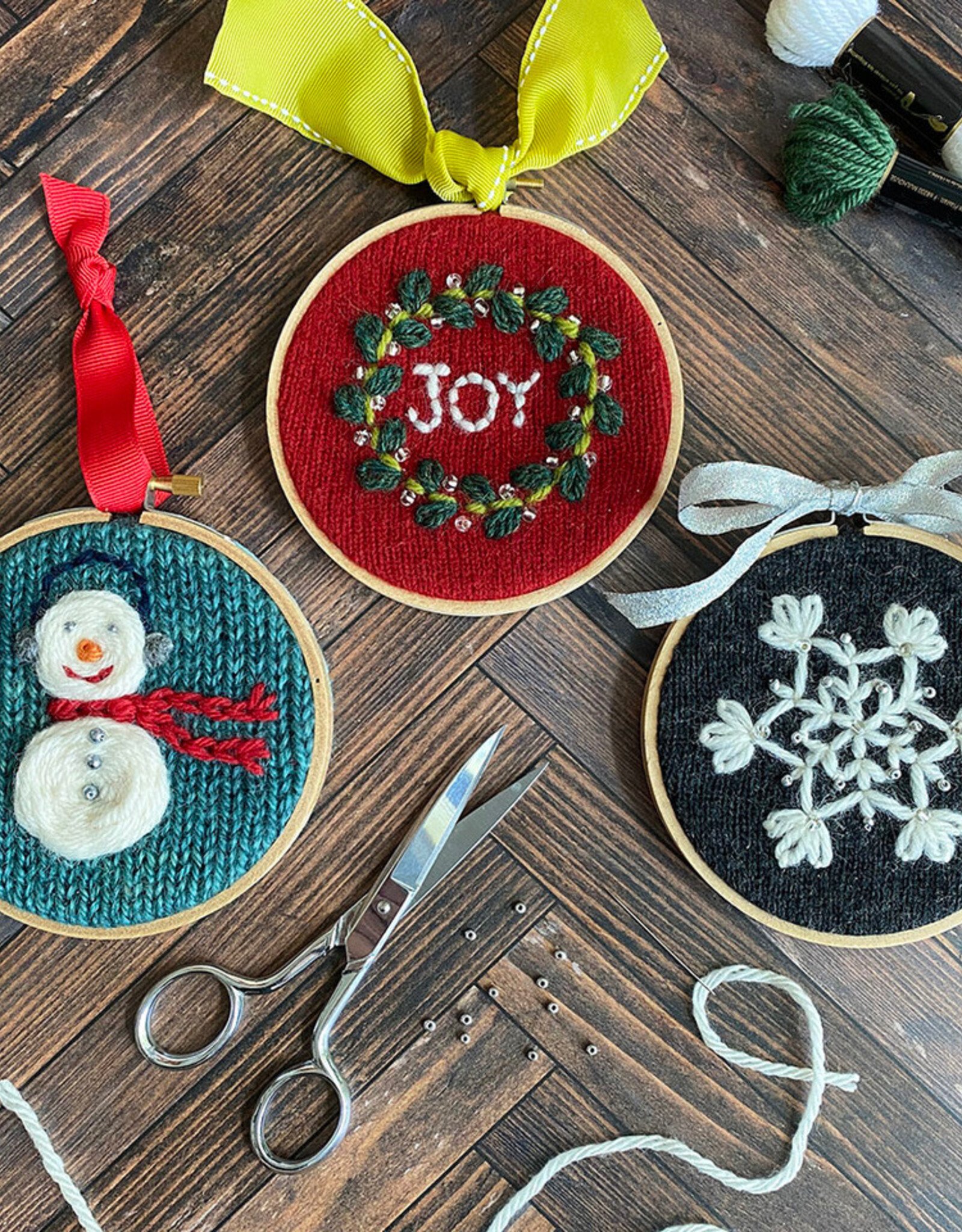 Making Holiday Ornamanets! Embroidery on Knits with Beads with Betz White: SA Oct 5, 10 am -  1 pm