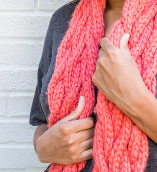 fibre space Beyond Basics: Cabled Scarf