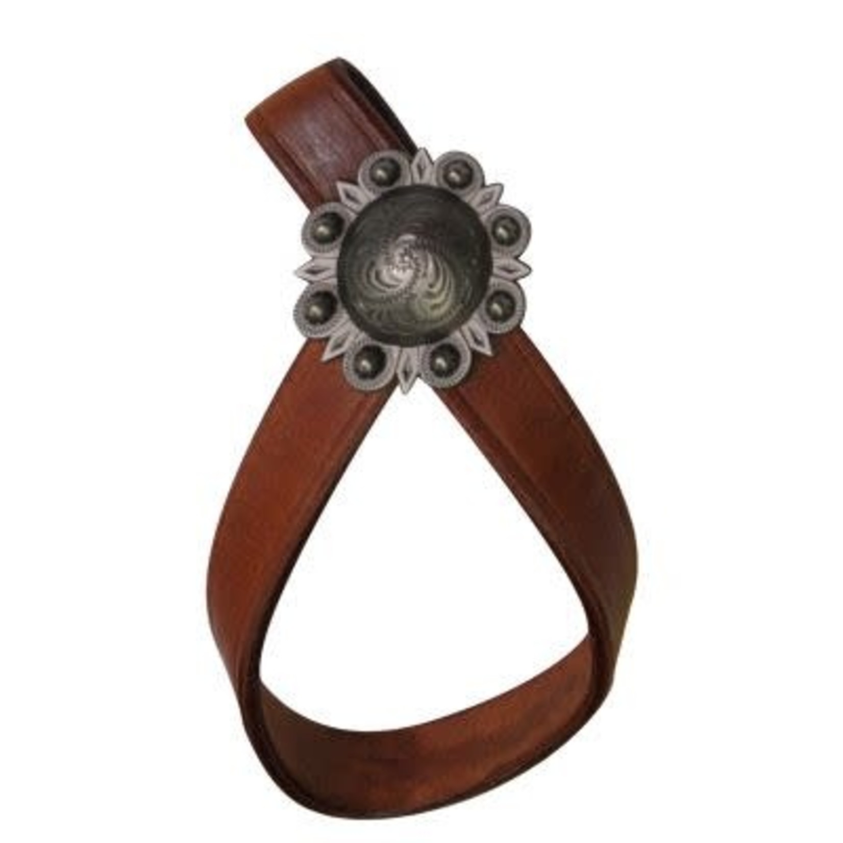 Leather Tie Down Keeper w/ Concho