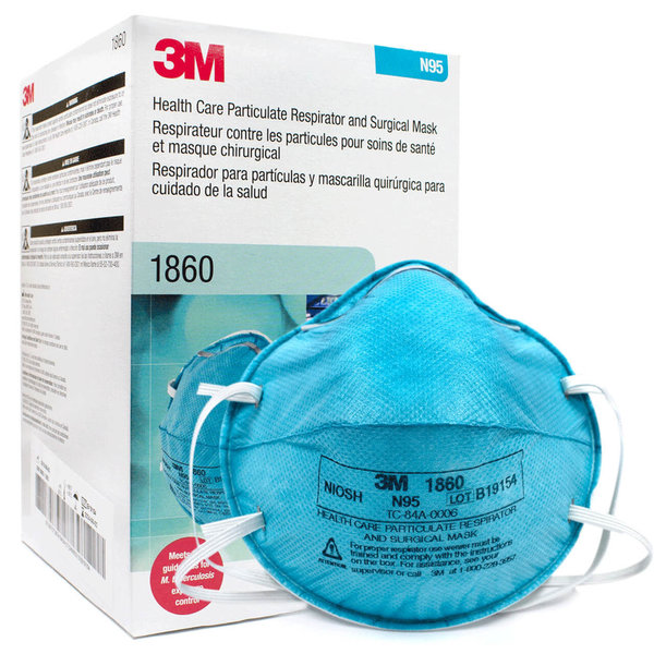 3M 3M 1860 Particulate Healthcare Respirator N95, 120/Case