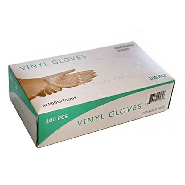 Royal Plastics Disposable Vinyl Gloves, Non-Sterile, Large, 100/Box
