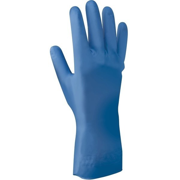 Showa Showa Flock-Lined Nitrile Gloves, Chemical Resistant, Meduim, 12/Pack, 707FL