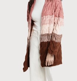 Saachi cable knit pink o/s