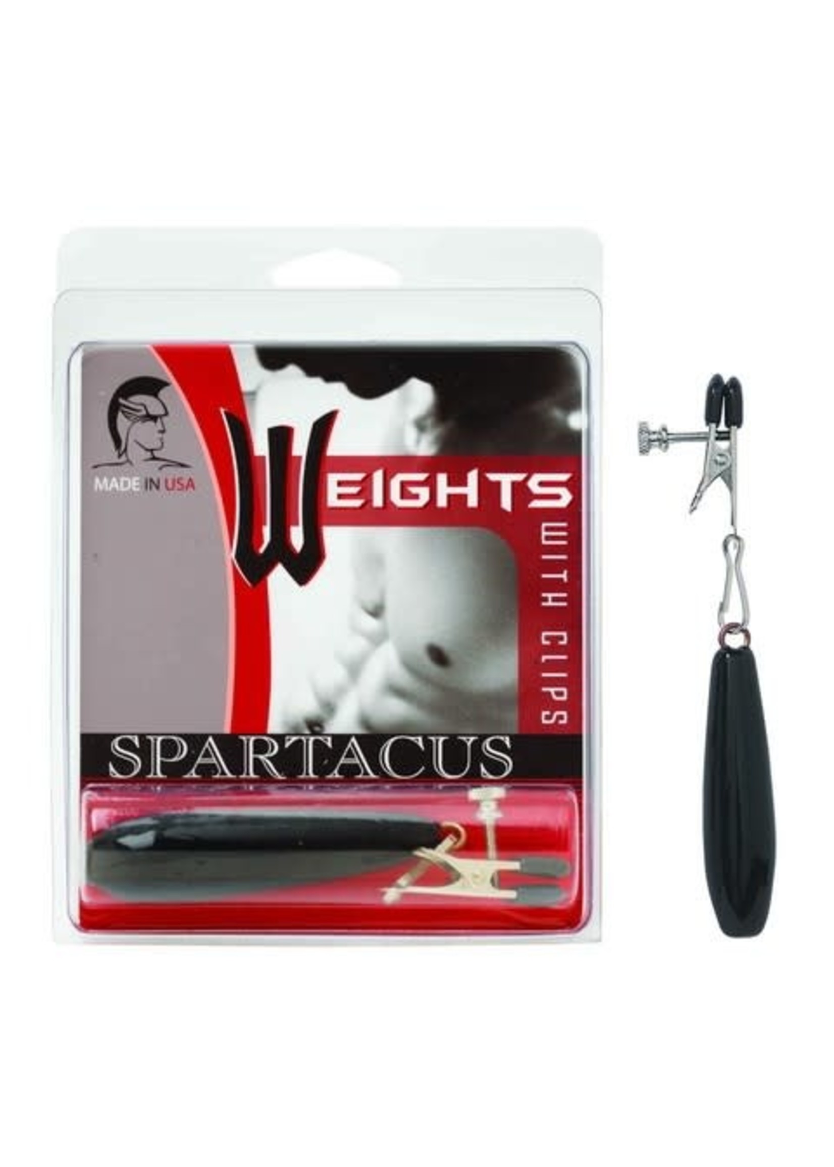 Spartacus Single Nipple Clamp With 4 Ounce Weight Black