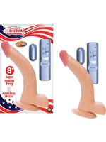 Nasstoys Real Skin All American Whoppers Vibrating Dong With Balls 8 Inch Flesh