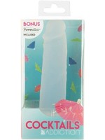 BMS Factory Addiction Cocktails Vibrating Silicone Dildo 5.5in - Blue Lagoon