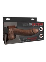 Pipedream Products, Inc. Fetish Fantasy Rechargeable Hollow Strap-on With Remote 8 inches Brown