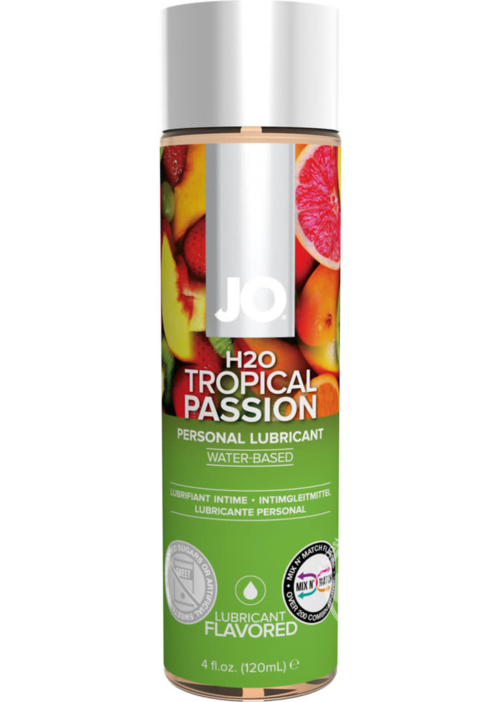 System JO Jo H2O Flavored Water Based Lubricant Tropical Passion 4 Ounce