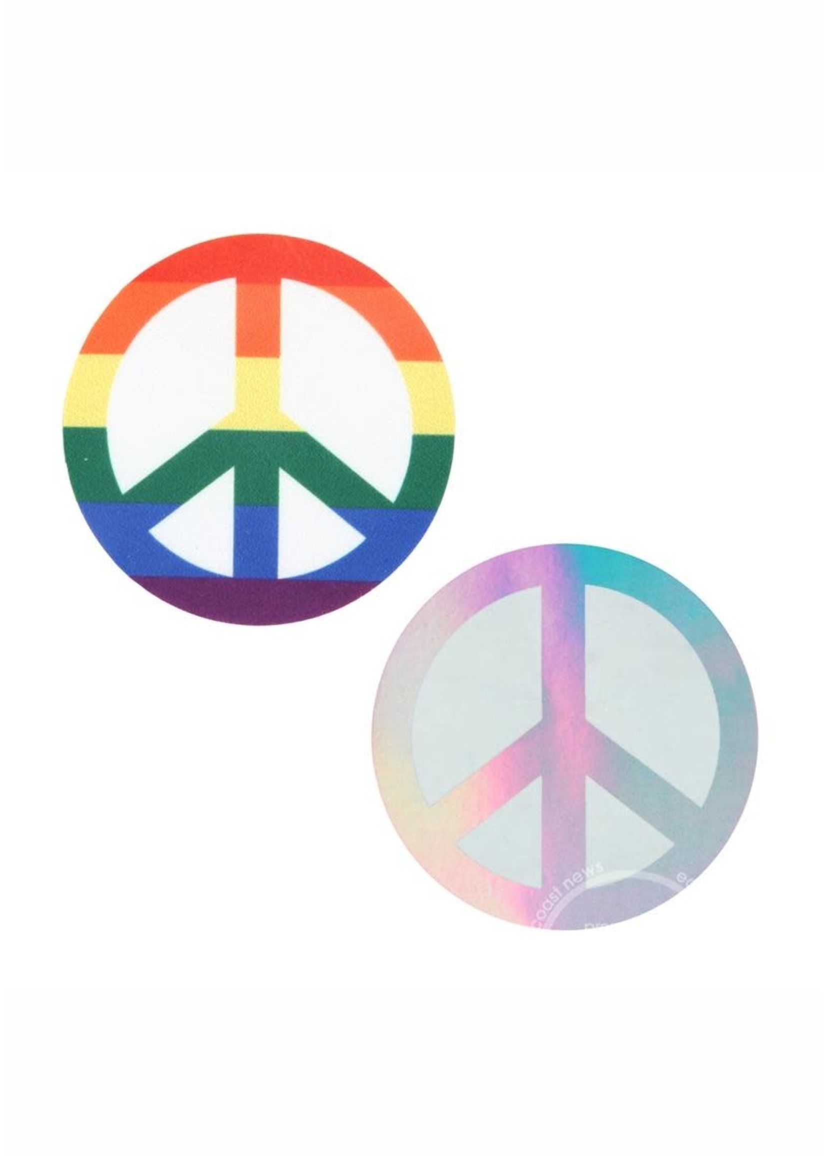 Peekaboo Pasties Pride Peace Signs Pasties - Rainbow