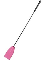 Rouge Garments Rouge Fifty Times Hotter Leather Riding Crop - Pink