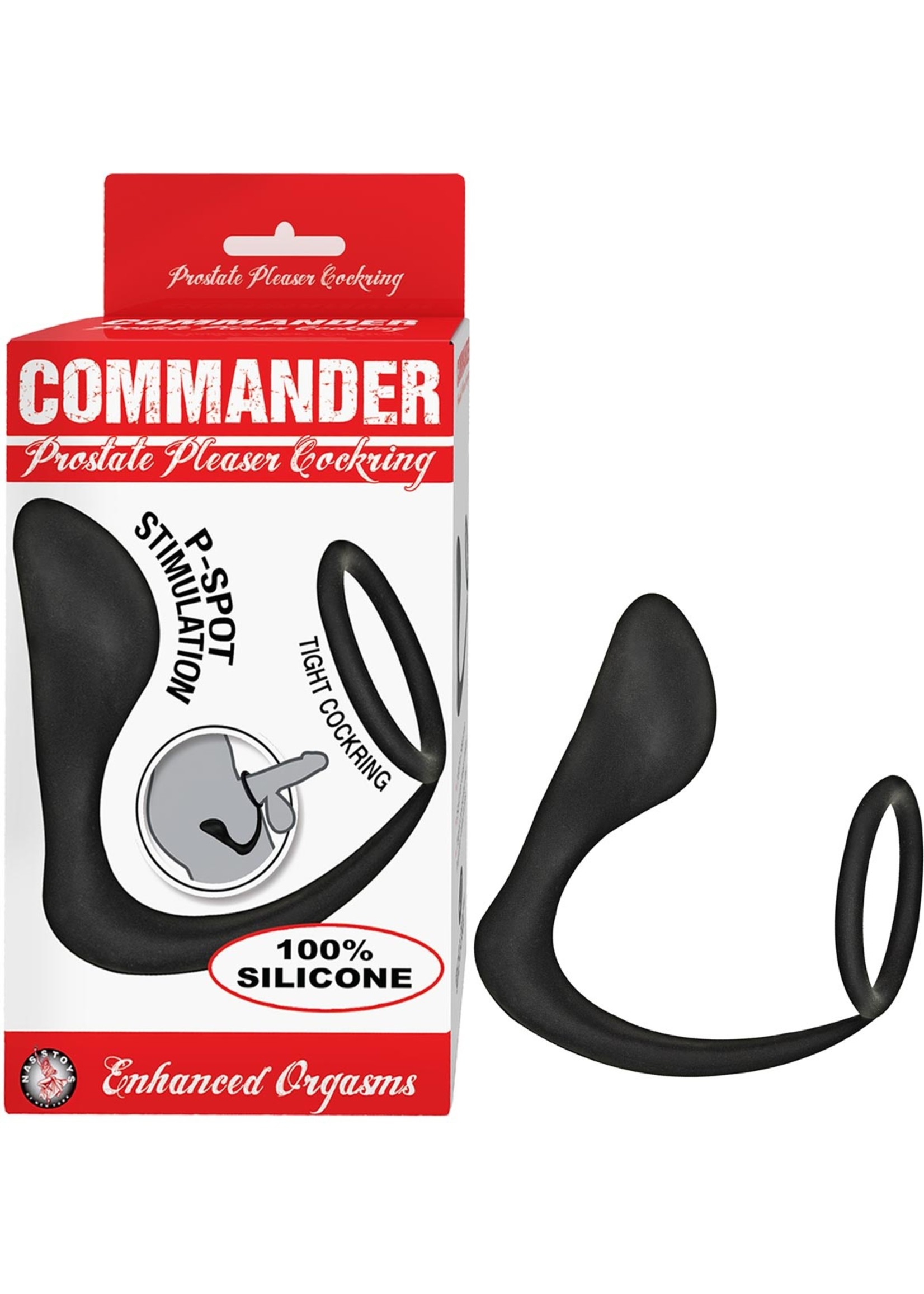 Nasstoys Commander Prostate Pleaser Silicone Cock Ring - Black