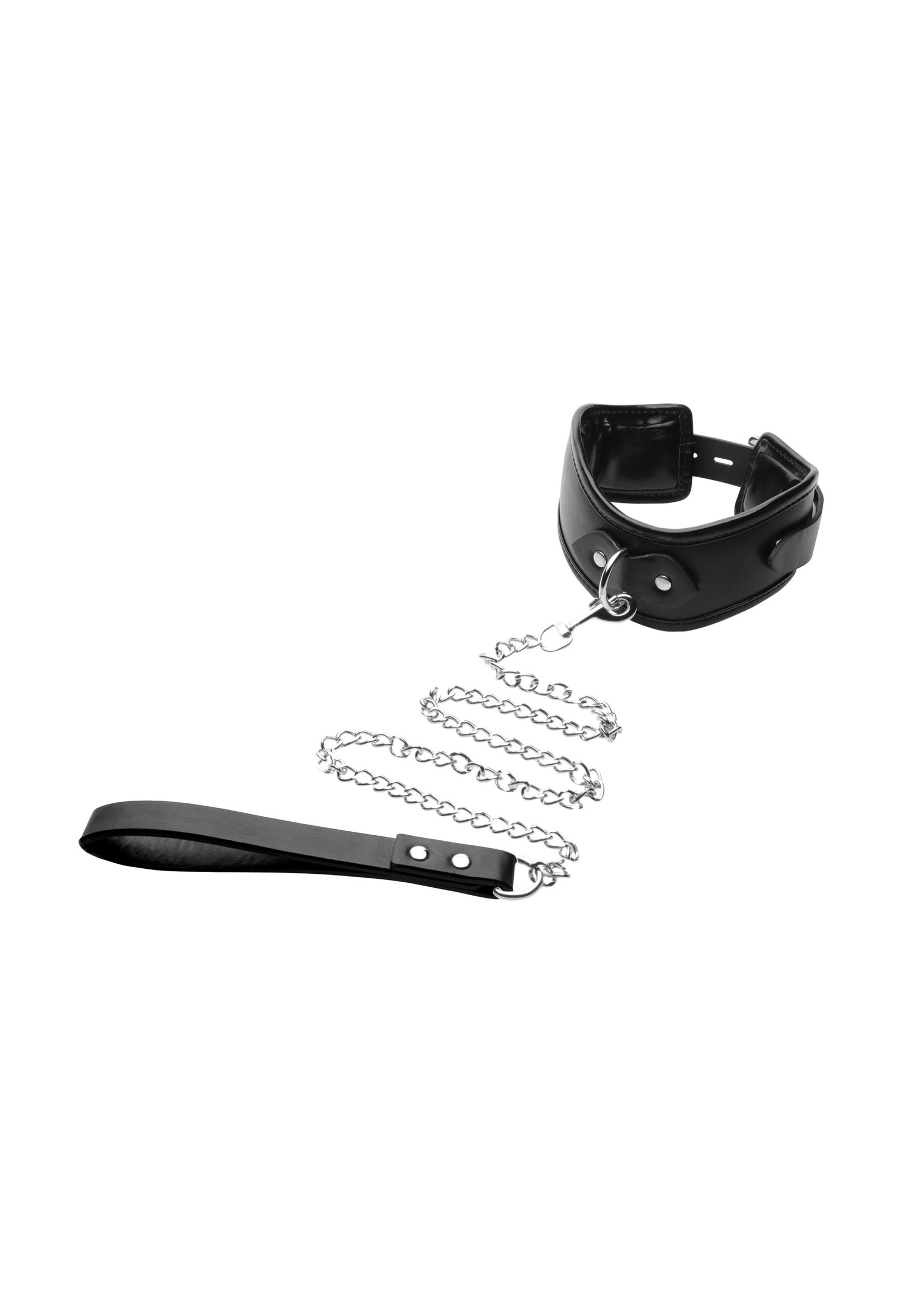 XR Brands Strict Padded Locking Posture Collar - Black