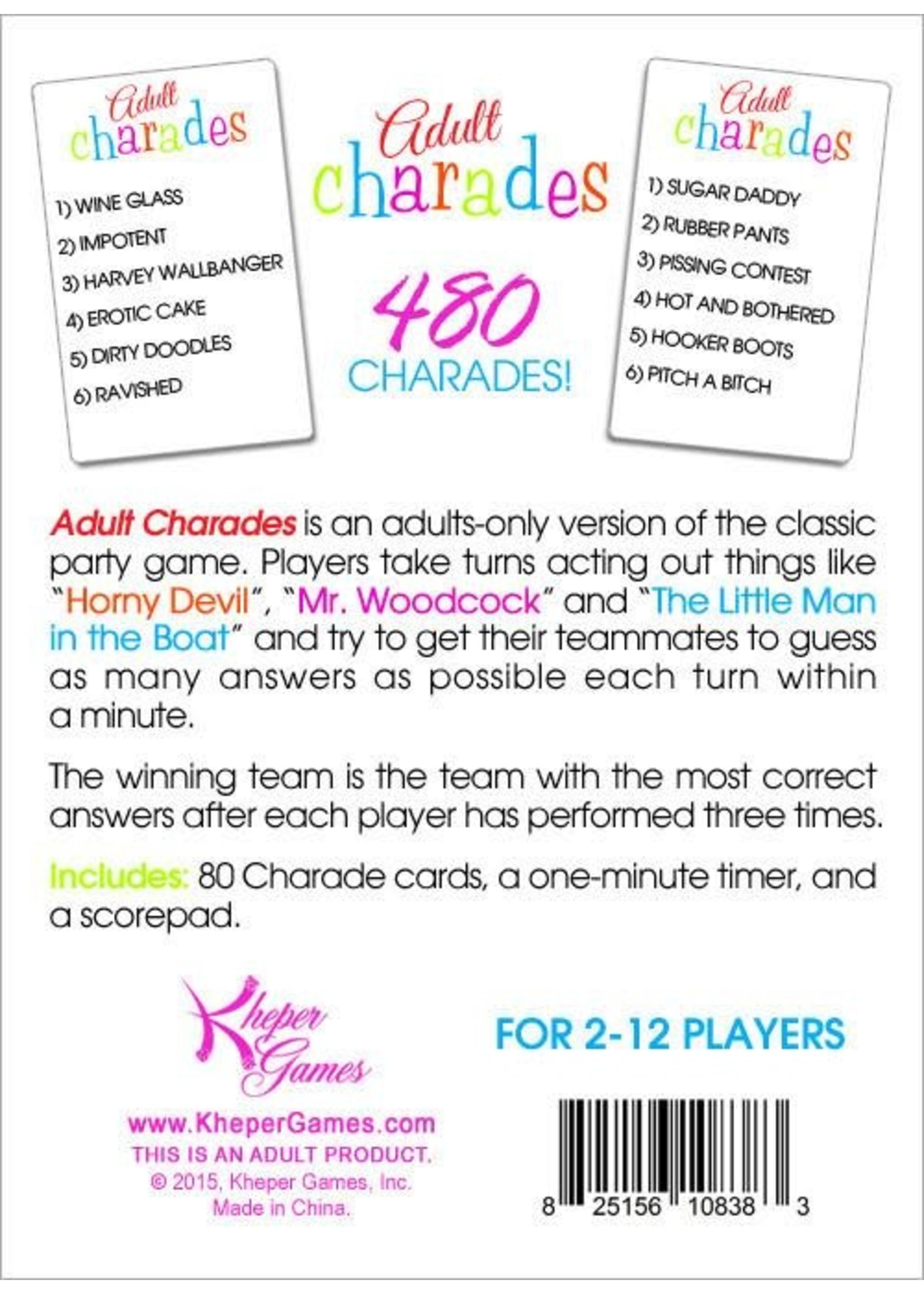 Kheper Games, Inc. Adult Charades Card Game