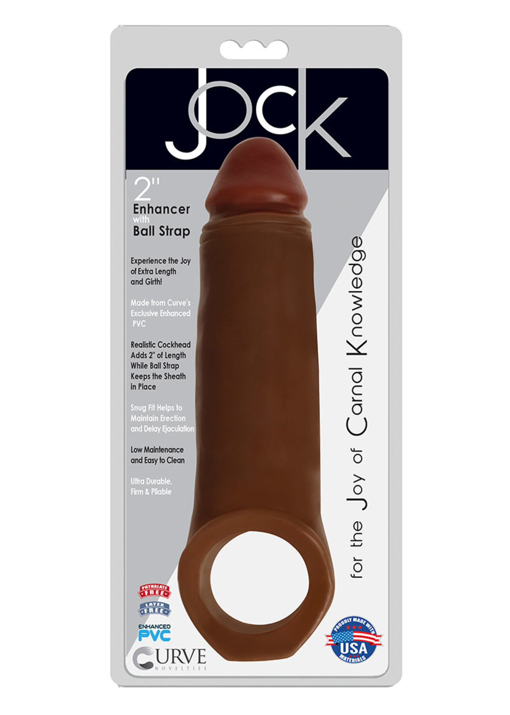 Curve Jock Realistic Penis Enhancer With Ball Strap 2in