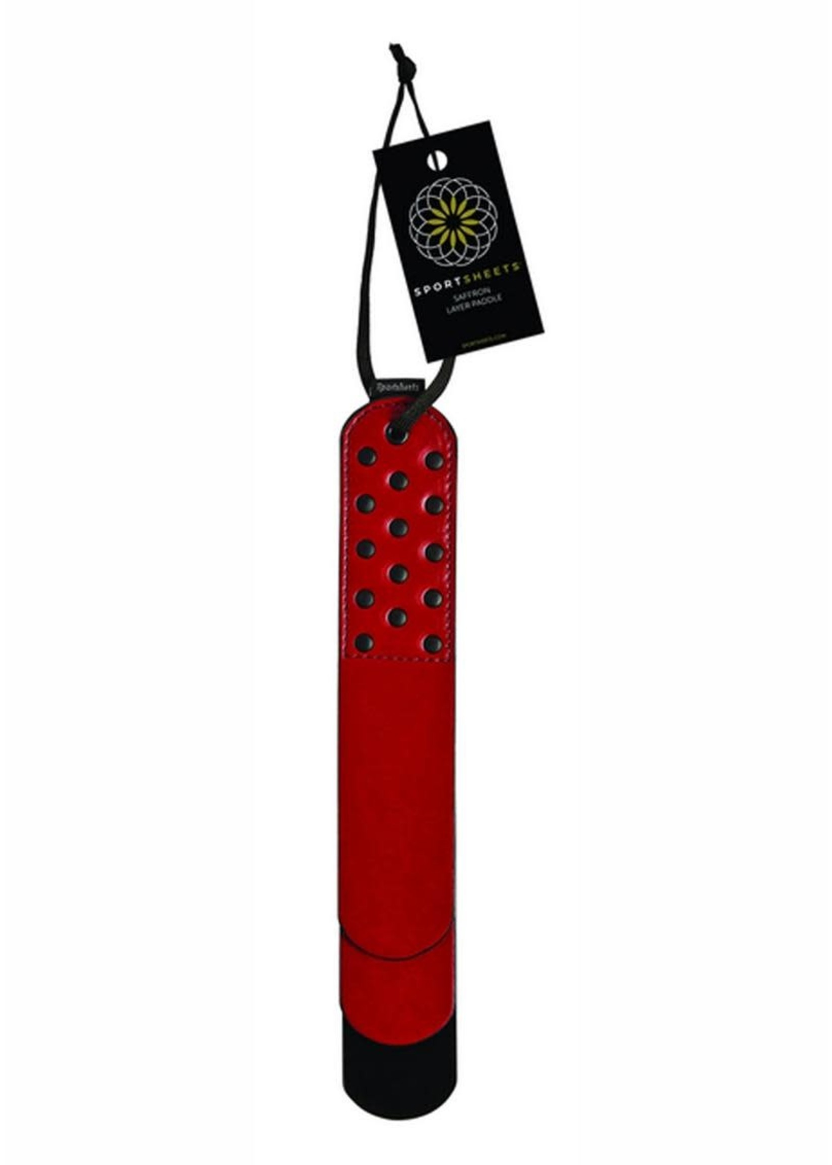 Sportsheets Saffron Layer Paddle - Black/Red