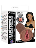 Curve Mistress Natalia Vibrating BioSkin Dual Density Stroker - Pussy - Chocolate