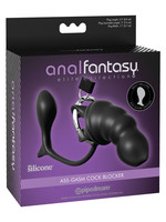 Pipedream Products, Inc. Anal Fantasy Elite Silicone Ass Gasm Cock Blocker Chastity Cage - Black