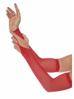 Leg Avenue Fishnet Arm Warmer Gloves With Finger Loop