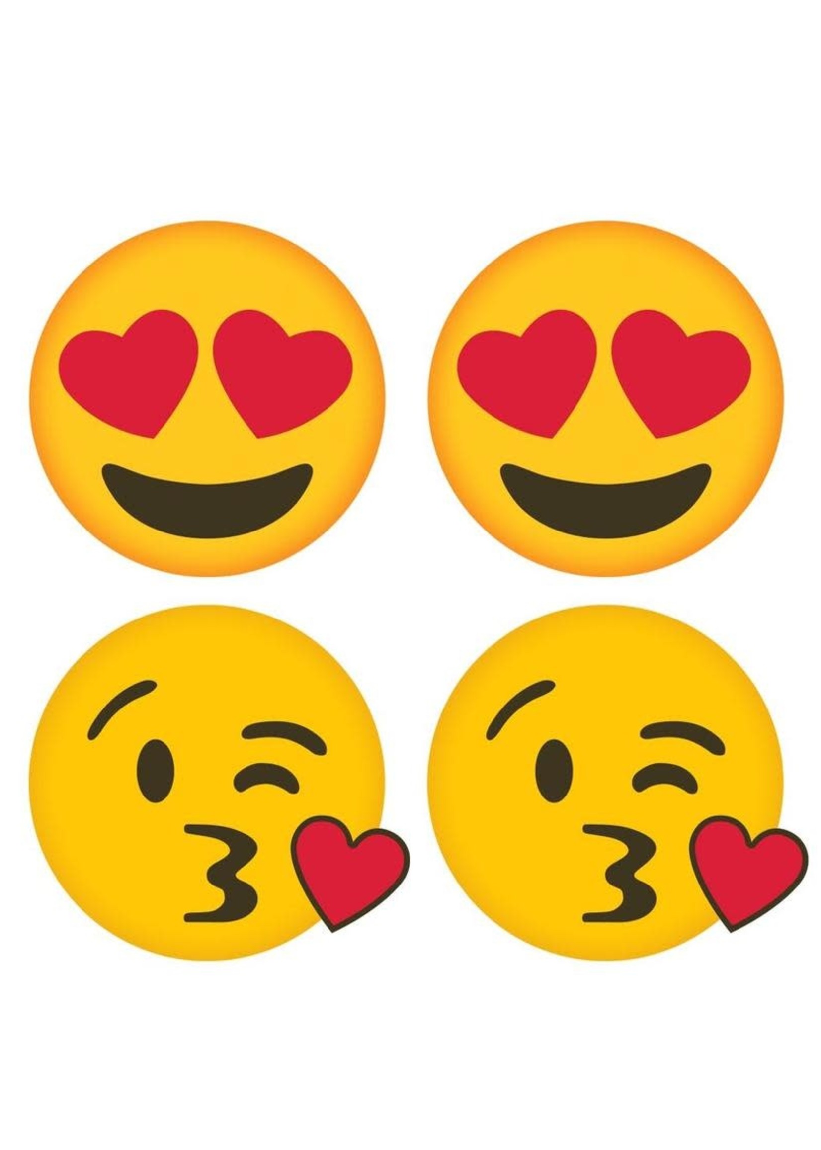 Peekaboo Pasties Emoji Hearts Pasties - Yellow/Red