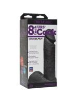 Doc Johnson Vac U Lock Codeblack UR3 Realistic Cock With Balls Attachment Black 8 Inch