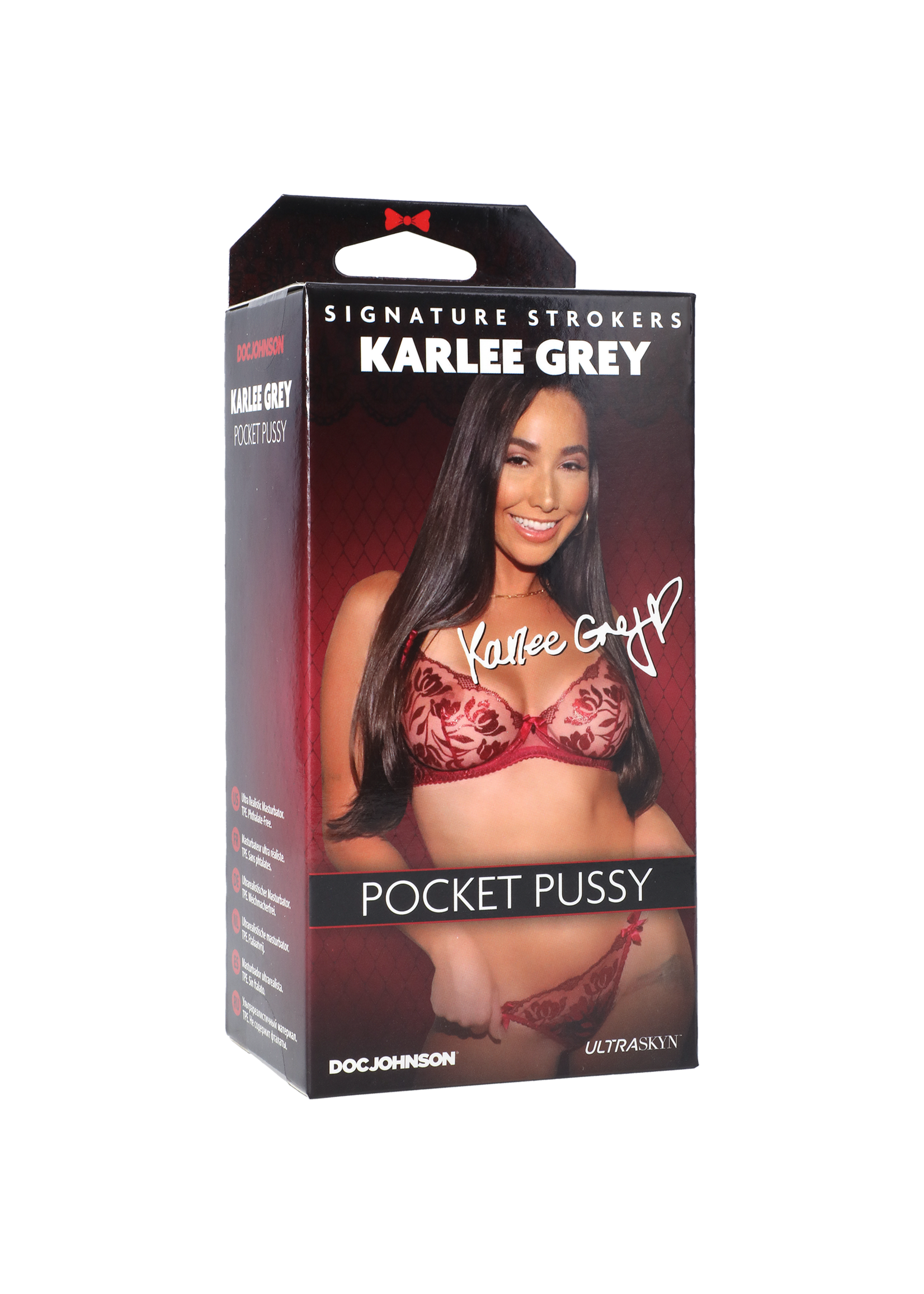 Doc Johnson Signature Strokers Karlee Grey Ultraskyn Pocket Masturbator - Pussy - Vanilla
