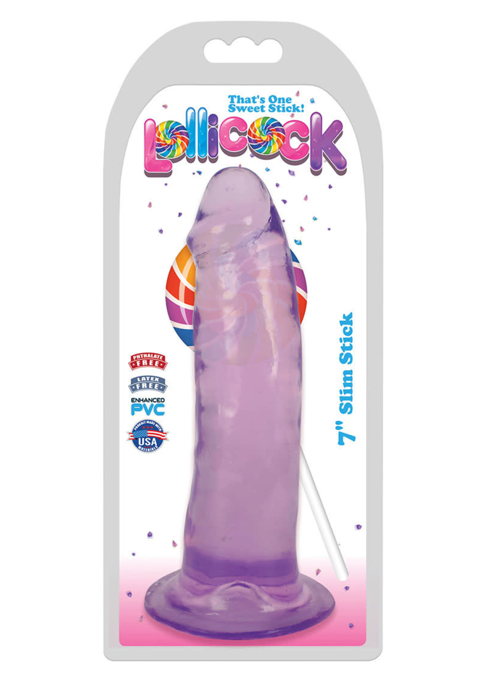 Curve Lollicock Slim Stick Dildo 7in